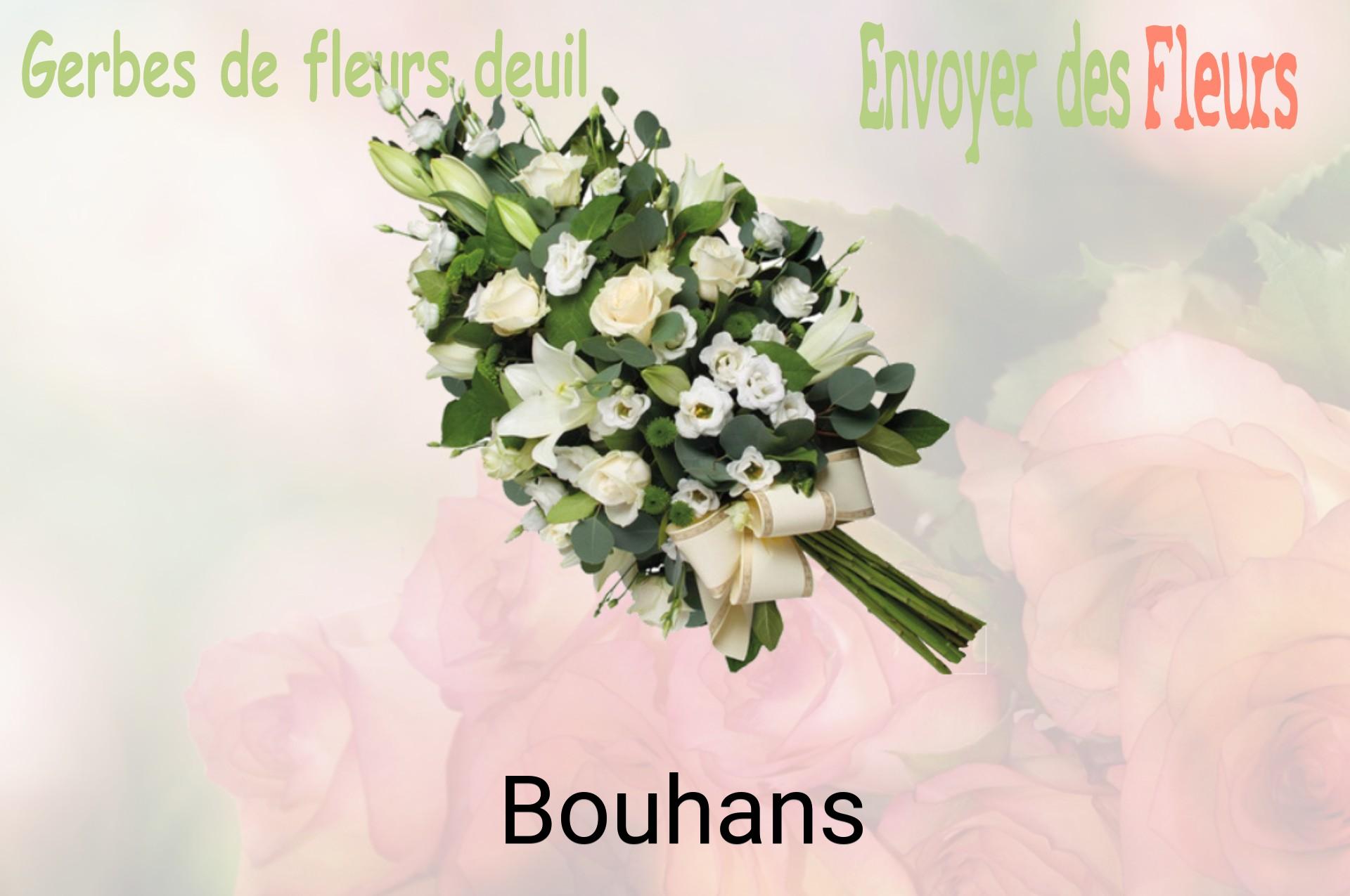 Gerbe de fleurs de deuil livrée à Bouhans
